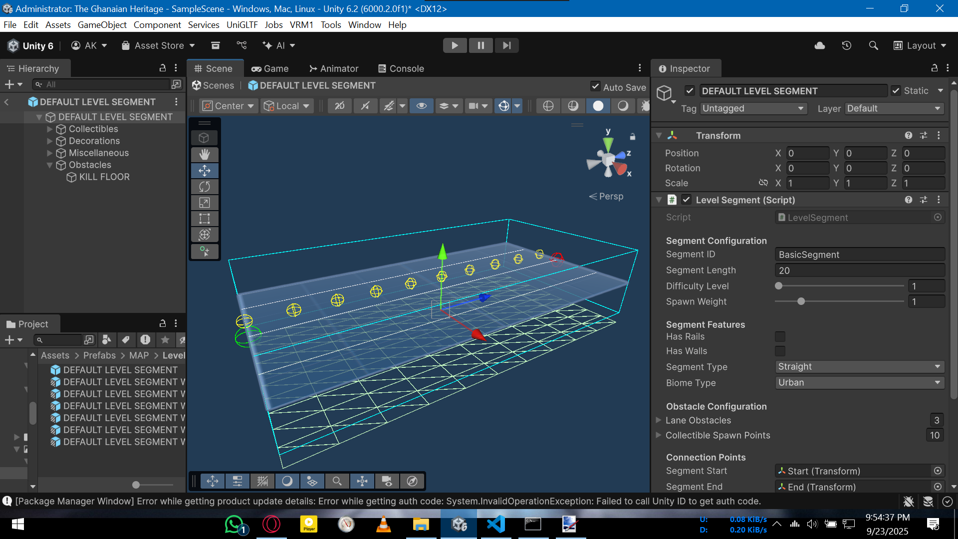 Week 4 – Building The Default Level Segment